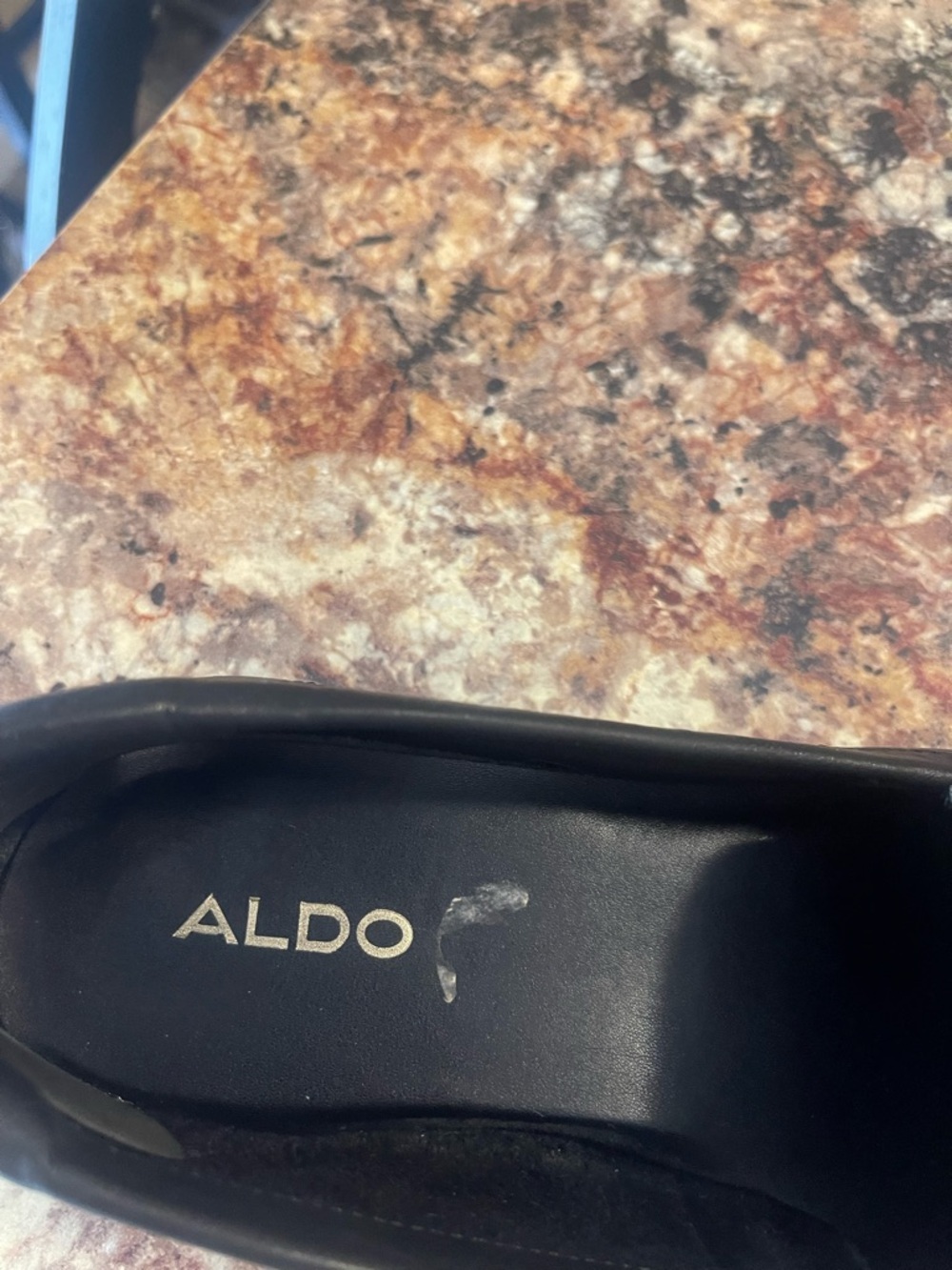 Aldo Black Leather Penny Loafers with Tan Welt - Picture 6 of 6